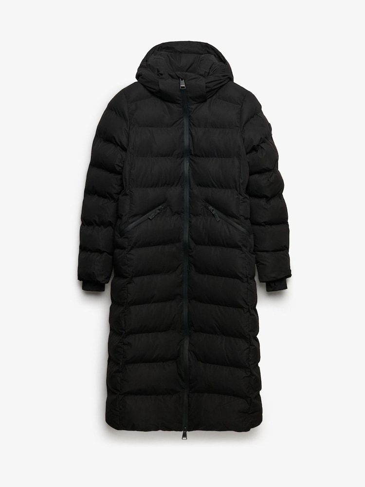 Musta - Superdry City Longline -mikrokuitutakki - Kuva 5 / 5