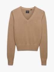 Verde - Suéter Cuello de pico lavado Superdry - Imagen 7 de 8