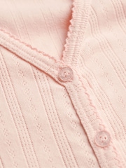 Superdry Pink Athletic Essential Pointelle Cardigan - Image 2 of 2