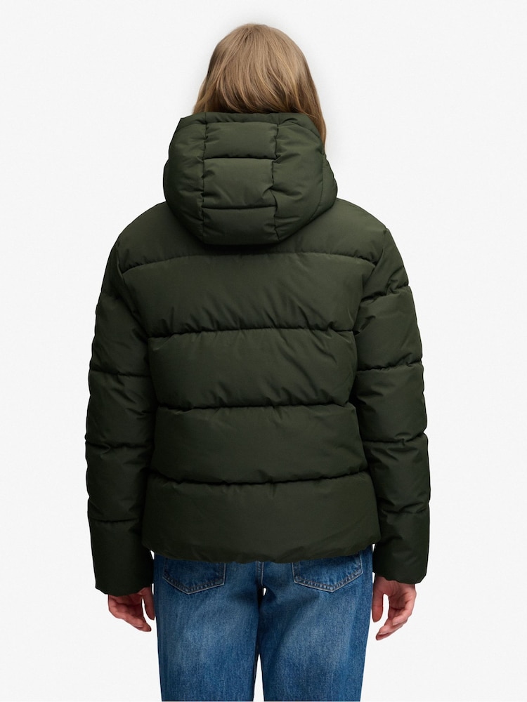 Superdry Green Premium Hood Puffer Jacket - Image 2 of 8