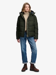 Superdry Green Premium Hood Puffer Jacket - Image 4 of 8