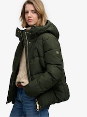 Superdry Green Premium Hood Puffer Jacket - Image 6 of 8