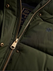 Superdry Green Premium Hood Puffer Jacket - Image 8 of 8