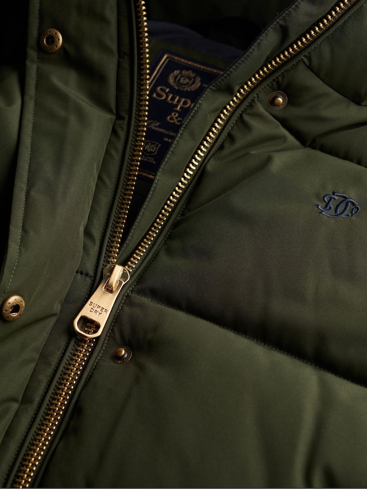 Superdry Green Premium Hood Puffer Jacket - Image 8 of 8