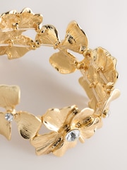 Gold Tone Flower Sparkle Stretch Bracelet - Image 5 of 5