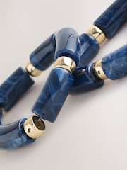 Navy/Mixed Metal Resin Beaded Bracelets 2 Pack - Image 3 of 3