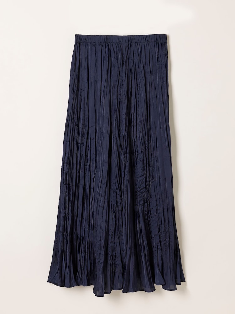 FatFace Coco Navy Pleated Midi Skirt - Image 6 of 6 FatFace Coco Navy Pleated Midi Skirt - Image 6 of 6