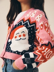 Pink Christmas Cardigan (3-16yrs) - Image 2 of 8