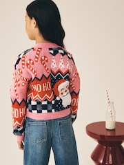 Pink Christmas Cardigan (3-16yrs) - Image 3 of 8