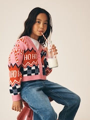 Pink Christmas Cardigan (3-16yrs) - Image 4 of 8