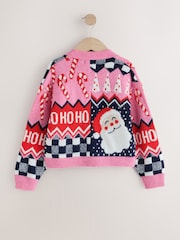 Pink Christmas Cardigan (3-16yrs) - Image 6 of 8