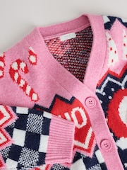 Pink Christmas Cardigan (3-16yrs) - Image 7 of 8