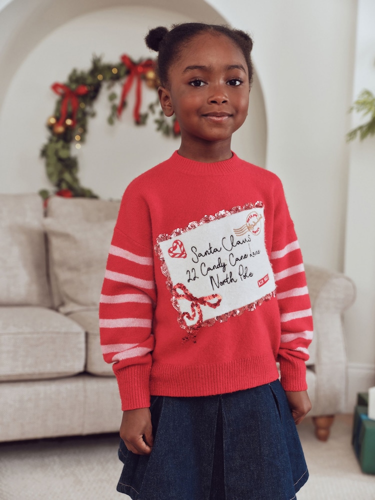 Red Christmas Jumper (3-16yrs) - Image 1 of 10