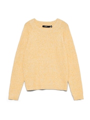 VERO MODA Yellow Round Neck Soft Touch Cosy Knitted Jumper - Image 1 of 1