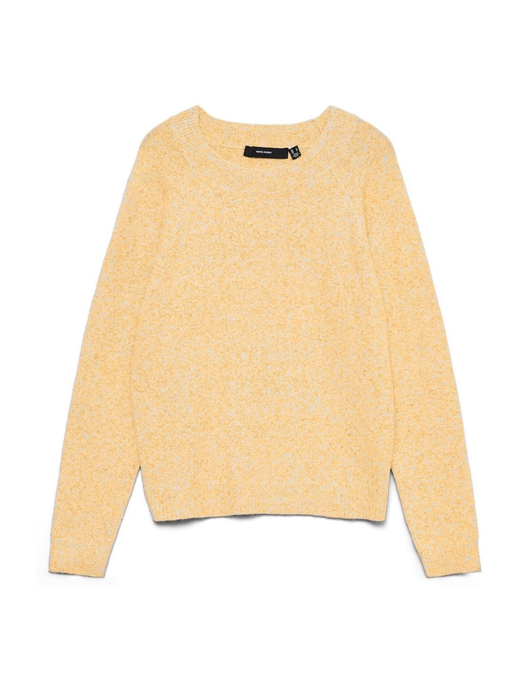 VERO MODA Yellow Round Neck Soft Touch Cosy Knitted Jumper - Image 1 of 1