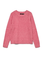 VERO MODA Pink Round Neck Soft Touch Cosy Knitted Jumper - Image 1 of 1