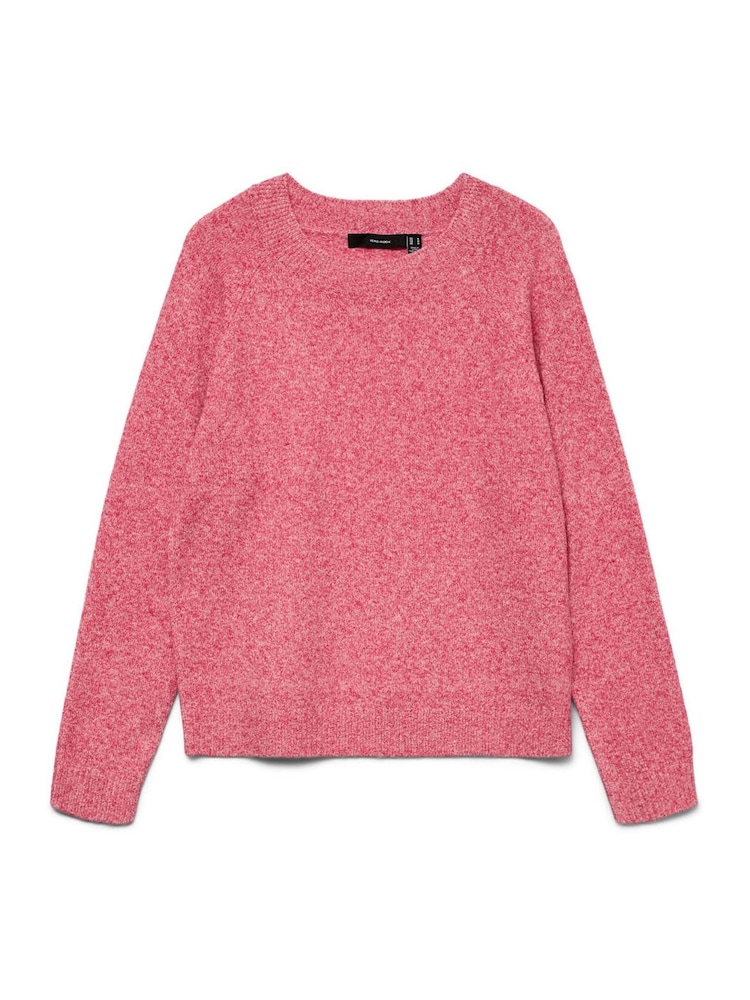 VERO MODA Pink Round Neck Soft Touch Cosy Knitted Jumper - Image 1 of 1