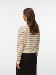 VERO MODA Cream Round Neck Cardigan - Image 2 of 5