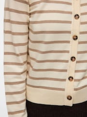 VERO MODA Cream Round Neck Cardigan - Image 3 of 5