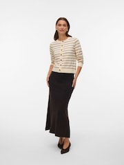 VERO MODA Cream Round Neck Cardigan - Image 4 of 5