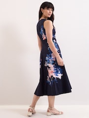 Phase Eight Blue Natalya Floral Dress - Image 2 of 7