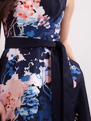 Phase Eight Blue Natalya Floral Dress - Image 6 of 7