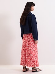 Phase Eight Red Floral Midi Skirt - Image 2 of 6
