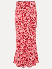 Phase Eight Red Floral Midi Skirt - Image 6 of 6