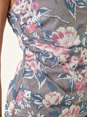 Roman Pink Floral Mesh Top - Image 6 of 6