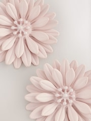 Pink Powder Coated Flower Stud Earrings - Image 3 of 3