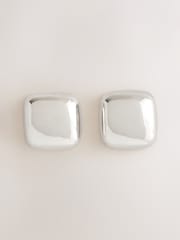 Silver Tone Square Stud Earrings - Image 3 of 5