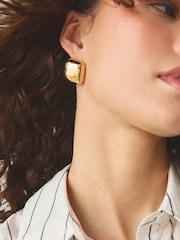 Gold Tone Square Stud Earrings - Image 3 of 6