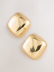 Gold Tone Square Stud Earrings - Image 5 of 6