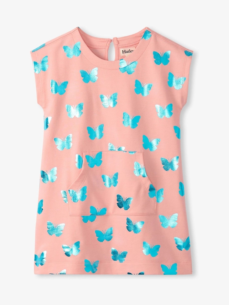 Hatley Pink Glitter Butterfly Slouchy Dress - Image 1 of 4