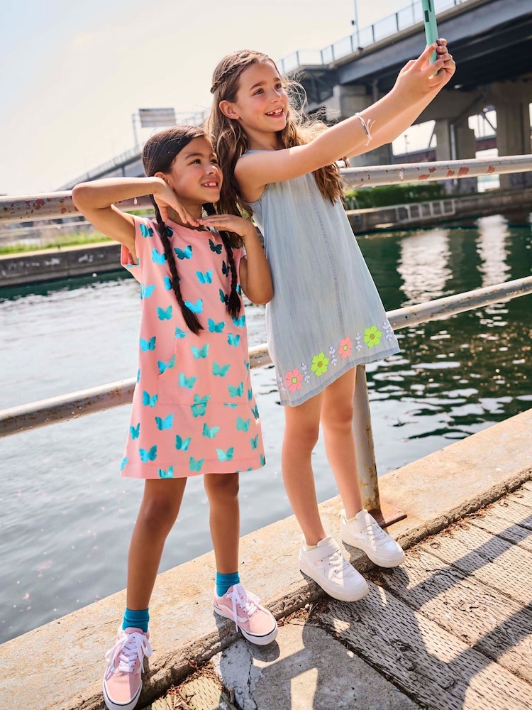 Hatley Pink Glitter Butterfly Slouchy Dress - Image 4 of 4