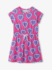 Hatley Pink Heart Burst Short Sleeve Dress - Image 1 of 3