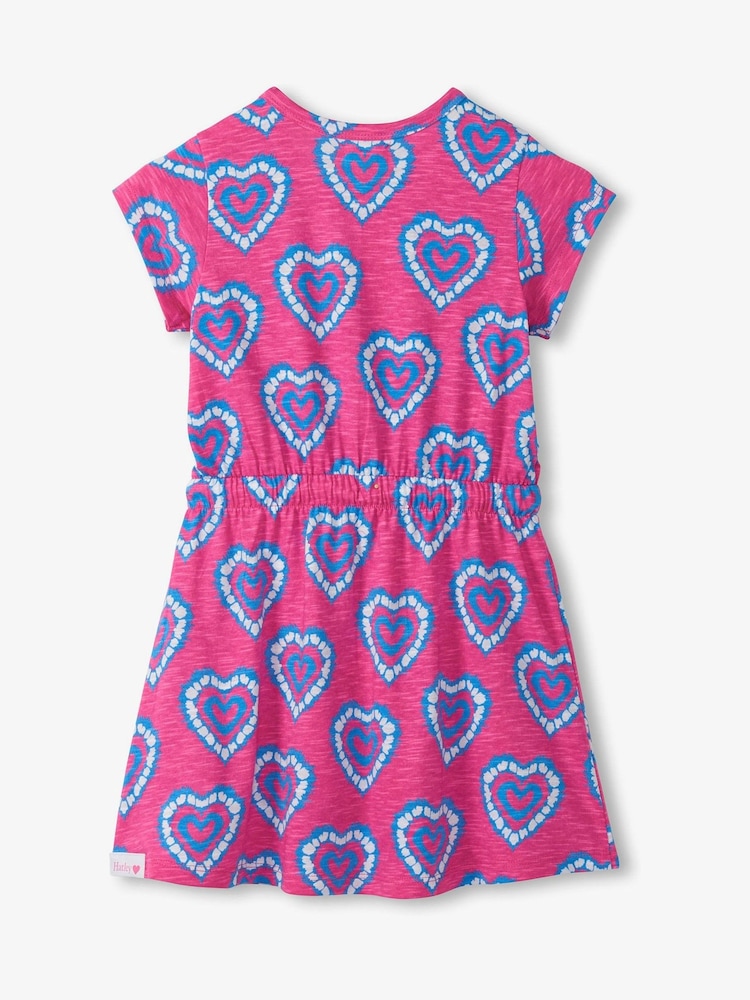 Hatley Pink Heart Burst Short Sleeve Dress - Image 2 of 3