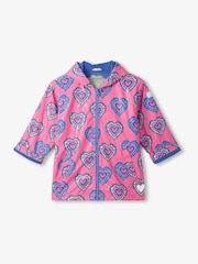 Rosa - Hatley Heart Burst Colour Change Zip-Up Rain Coat - Bild 3 von 4
