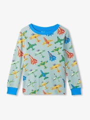 أزرق - Hatley Balloon Pets Cotton White Pyjamas Set - Image 2 of 3