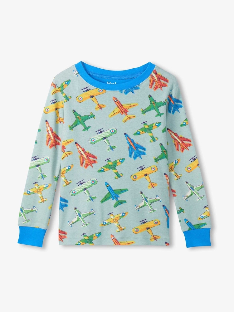 أزرق - Hatley Balloon Pets Cotton White Pyjamas Set - Image 2 of 3