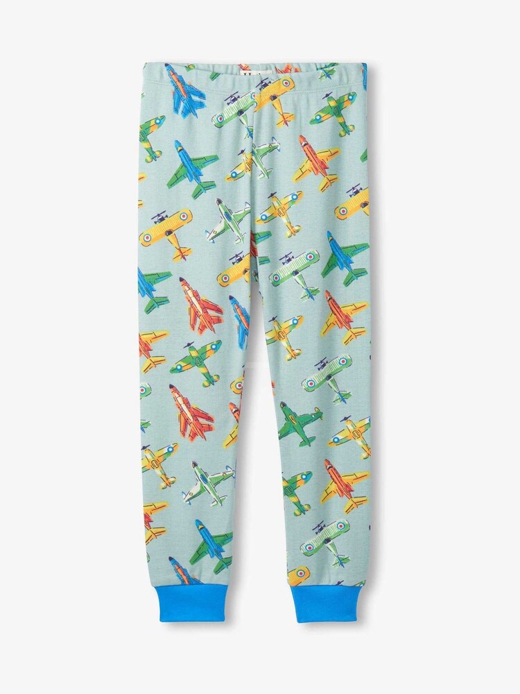 أزرق - Hatley Balloon Pets Cotton White Pyjamas Set - Image 3 of 3