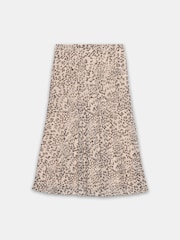 Mint Velvet Brown Animal Print Midi Skirt - Image 7 of 8