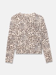 Mint Velvet Brown Leopard Print Cotton Cardigan - Image 7 of 7