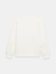 Mint Velvet White Lace Detail Sweatshirt - Image 6 of 7