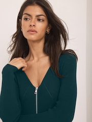 Mint Velvet Knit Zip Detail Maxi Dress - Image 5 of 8
