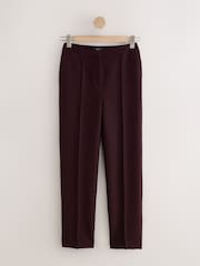 Burgundy Red Straight Tailored Trousers - Image 5 of 7