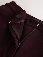 Burgundy Red Straight Tailored Trousers - Image 6 of 7