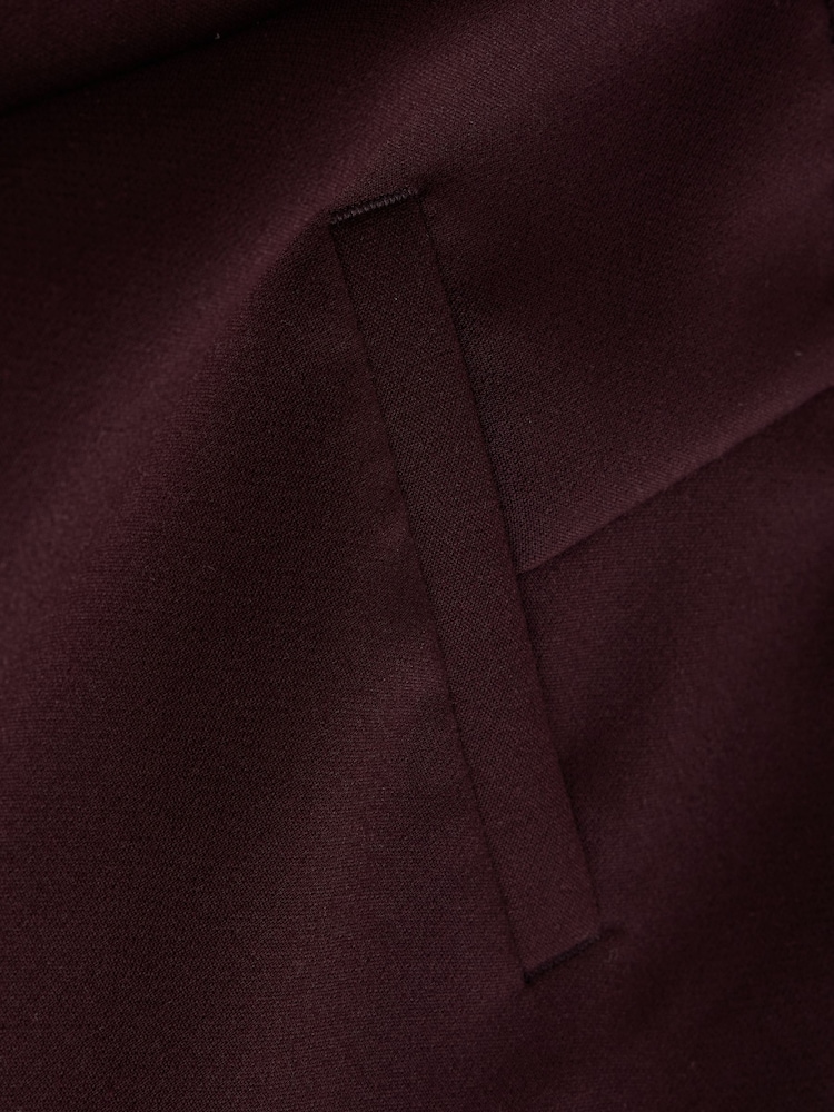 Burgundy Red Straight Tailored Trousers - Image 7 of 7