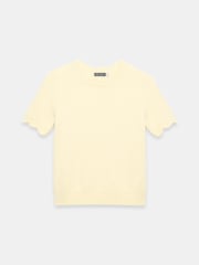 Mint Velvet Yellow Scallop Knit Top - Image 5 of 6