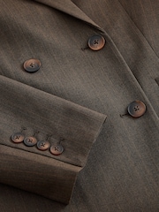Chocolate Brown Stripe Double Breasted Blazer - Image 8 of 8